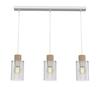 Rippvalgusti Milagro Madera, 3xE27, 60 W, valge/puit