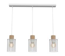 Rippvalgusti Milagro Madera, 3xE27, 60 W, valge/puit