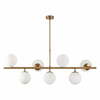 Ripplamp Opviq Fazli, 10535, 40x113 cm, valge/kuldne, klaasist kupliga