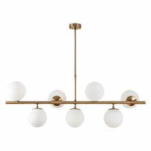 Ripplamp Opviq Fazli, 10535, 40x113 cm, valge/kuldne, klaasist kupliga