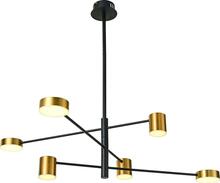 Rippvalgusti Italux Remdal PND-16374-6-BK-GD-4K, 36W, 4000K, kuldne