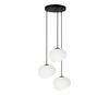 Rippvalgusti Candellux Stones, 3xE27, 40W, ø 42 cm, must/valge