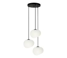 Rippvalgusti Candellux Stones, 3xE27, 40W, ø 42 cm, must/valge