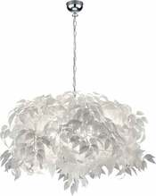 Rippvalgusti Trio Leavy R10464001, 28 W, E14, kõrgus 150 cm, valge sulgedega
