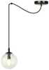 Rippvalgusti Emibig Gigi 1, E14, Black/Transparent
