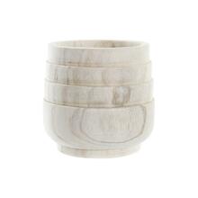Lillepott DKD Home Decor, 17 x 17 x 16 cm, pruun naturaalne ruudud Boho