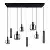 Rippvalgusti Trio Mataro, 2xE27, 3xE14, 3xGU10, must metall, 118x34x150 cm