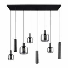 Rippvalgusti Trio Mataro, 2xE27, 3xE14, 3xGU10, must metall, 118x34x150 cm