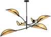 Rippvalgusti Emibig Lotus 6, 6xE14, 60 W, must/rattan