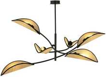 Rippvalgusti Emibig Lotus 6, 6xE14, 60 W, must/rattan