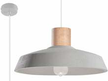 Rippvalgusti Sollux Afra, 1xE27, 60W, hall/naturaalne puit