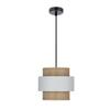 Rippvalgusti Candellux Rattan, 1xE27, 40W, valge/pruun