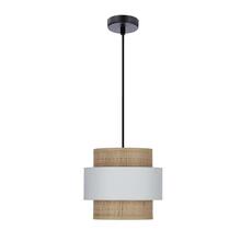 Rippvalgusti Candellux Rattan, 1xE27, 40W, valge/pruun