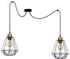 Rippvalgusti Candellux Primo, 5532-00286, 2xE27, 60W, must/kuldne