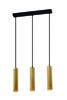 Rippvalgusti Candellux Tubo, 5533-79138, must/kuldne, 6x46 cm