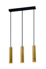 Rippvalgusti Candellux Tubo, 5533-79138, must/kuldne, 6x46 cm
