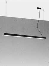 Rippvalgusti Sollux Pinne 150, 38 W, LED, 4000 K, must