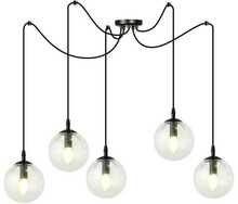 Rippvalgusti Emibig Gigi 5, E14, Black/Transparent
