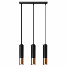 Rippvalgusti Sollux Loopez 3L, 3xGU10, 10W, must/vasetoon