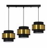 Rippvalgusti Candellux Prestige, 33-17932, 3x40W, E27, must/kuldne
