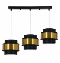 Rippvalgusti Candellux Prestige, 33-17932, 3x40W, E27, must/kuldne