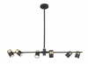 Ripplamp Maxlight PUMA P0409, 6 GU10, kuld/must
