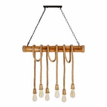 Rippvalgusti Candellux Lighting Vint 36-28693, 6xE27, 240W, bambus