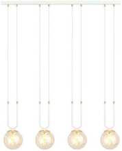 Rippvalgusti Emibig Glam 4, 40 W, E14, valge/merevaigukollane