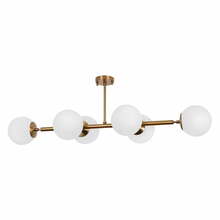 Ripplamp Opviq Fazli, 10501, 40x110 cm, valge/kuldne, klaasist kupliga