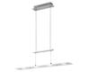 Rippvalgusti Trio Milos, LED, 3000 K, hall, klaasist kupliga