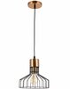 Ripplamp G.LUX GT-655-1S Wire, 1xE27, must/messing, 22,5 x 120 cm