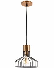 Ripplamp G.LUX GT-655-1S Wire, 1xE27, must/messing, 22,5 x 120 cm