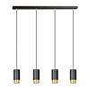 Rippvalgusti Emibig Fumiko 4, 4xGU10, 4x8W, must/kuldne