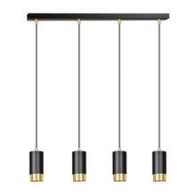 Rippvalgusti Emibig Fumiko 4, 4xGU10, 4x8W, must/kuldne