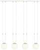 Rippvalgusti Emibig Glam 4, 10 W, E14, valge/opaal