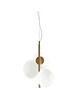 Rippvalgusti Domoletti Opalla 240089P-WH, 3x30W, E27, 34 cm, valge