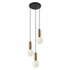 Rippvalgusti Italux Aldeva, PND-02340-3S-BRO, 3xE27, 40W, must/pronks