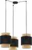 Rippvalgusti TK Lighting Boho 6549, 3x15W, E27, must/beež