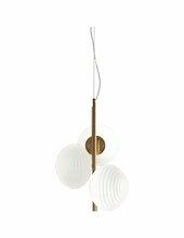 Rippvalgusti Domoletti Opalla 240089P-WH, 3x30W, E27, 34 cm, valge