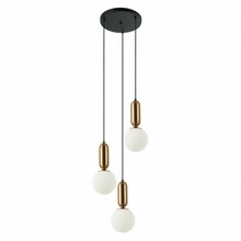 Rippvalgusti Italux Aldeva, PND-02340-3S-BRO, 3xE27, 40W, must/pronks