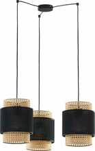Rippvalgusti TK Lighting Boho 6549, 3x15W, E27, must/beež
