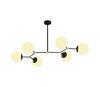 Rippvalgusti Opviq Damar, 6321, 6xE27, 40W, must/valge