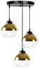 Rippvalgusti Candellux Lighting Contessa, 33-21281, 3xE27, 3x40W, must/kuldne