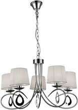 Rippvalgusti Candellux Arnika, 35-21687, 5xE14, 40W, matt kroom/valge