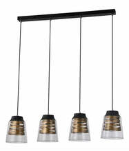 Rippvalgusti Candellux Fresno, 4xE27, 60W, 15,5 x 84 cm, must