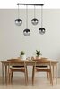 Rippvalgusti Opviq Kure Chandelier 8711-6, must v.