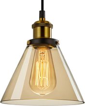 Rippvalgusti G.LUX GT-190-D19-1S-BL, 1 x E27, 190 mm, must/amber