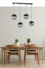 Rippvalgusti Opviq Kure Chandelier 8711-6, must v.