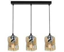 Rippvalgusti Candellux Felis, 10x62 cm, must, klaaskupliga