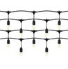 Riputatav valgusti Orno, gurliandi komplekt, 1 juhe 5m, 5 valgustit + 5 LED pirni 1W E27, 3000K, must